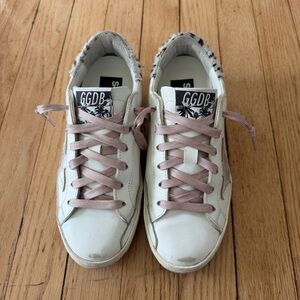 Rare Golden Goose Superstar Snow Leopard Heel Tab Silver Star and Horse Hair Fur